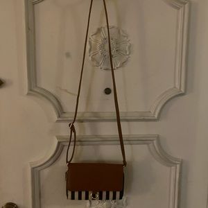 Faux leather shoulder bag